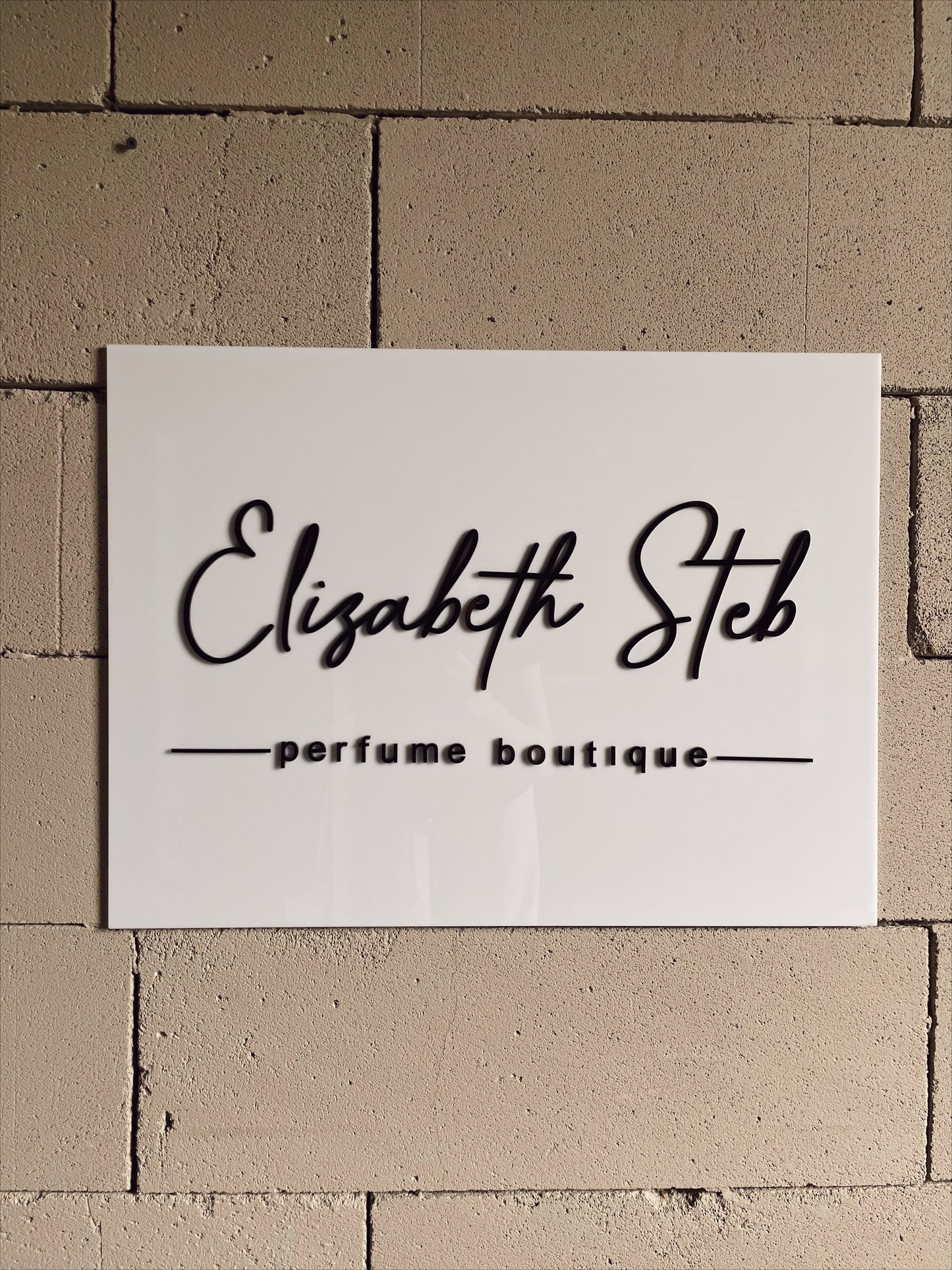 Rectangular Business Logo Name Sign