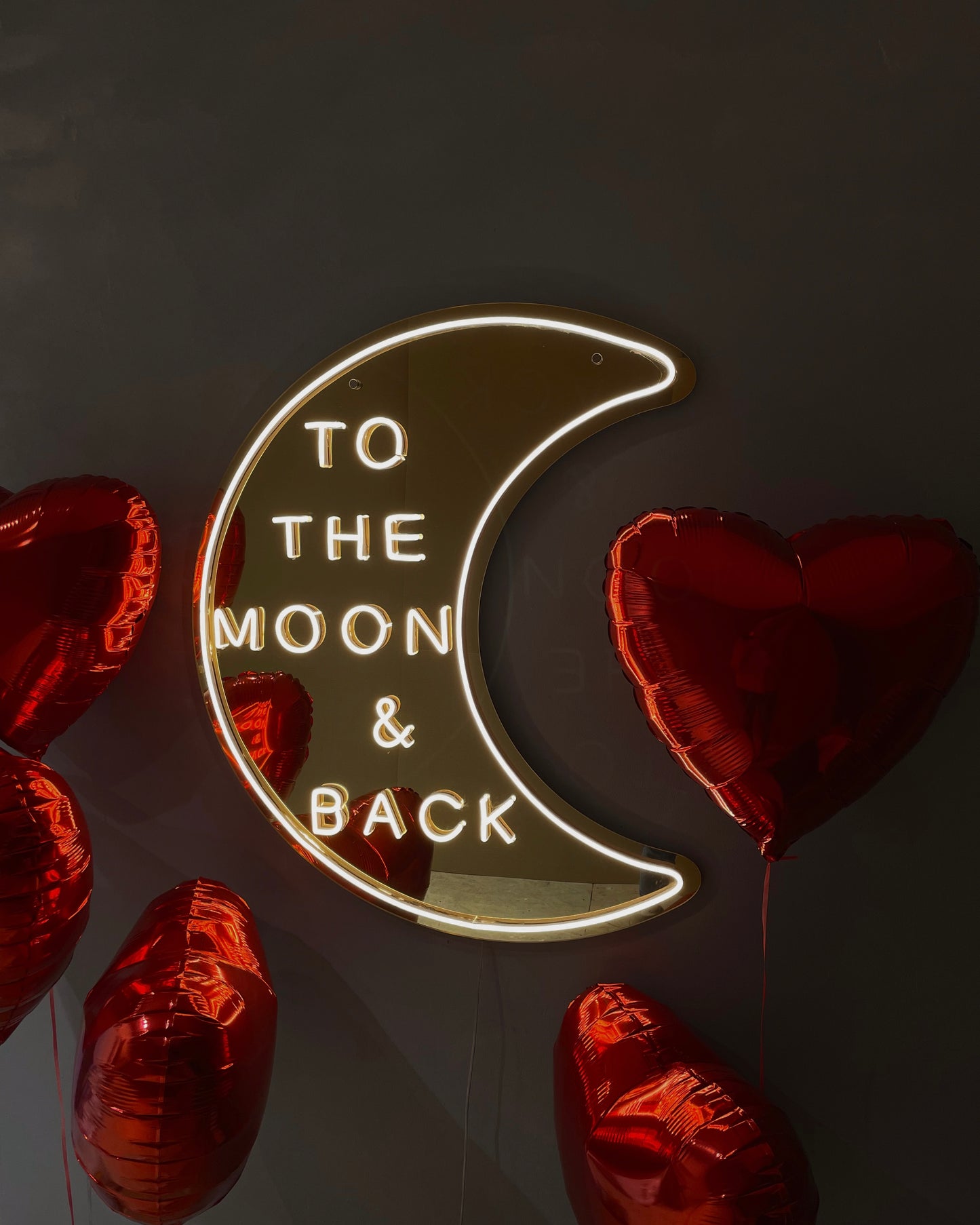 Neon Moon Sign "To The Moon And Back"