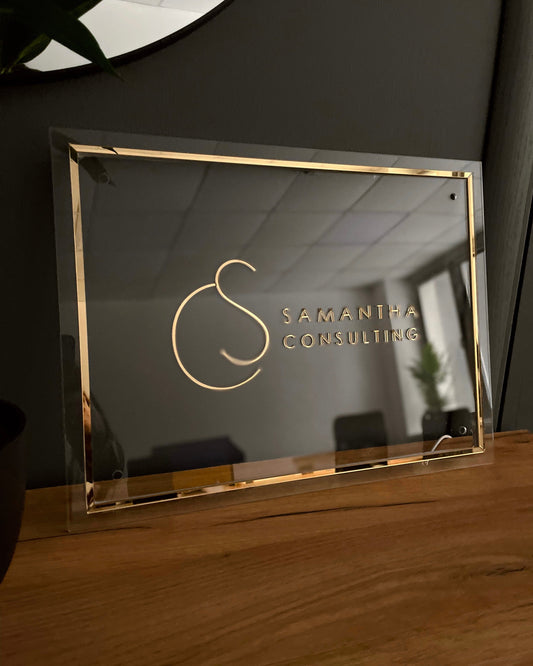 Rectangular Acrylic Logo Sign